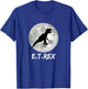 E.T. Rex Funny Dinosaur Shirt T-Rex on Bike Over The Moon T-Shirt - T-Shirt | Royal