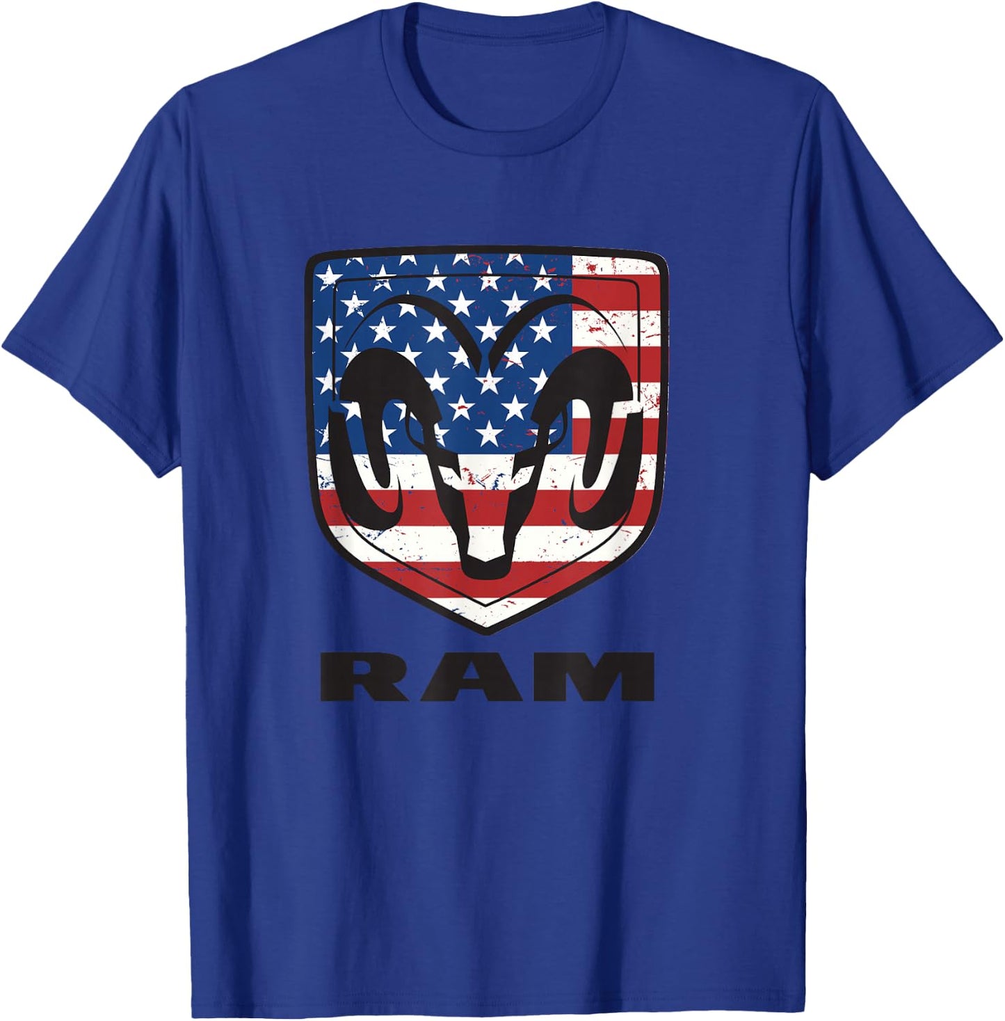 RAM Trucks Shield Flag T-Shirt - T-Shirt | Royal