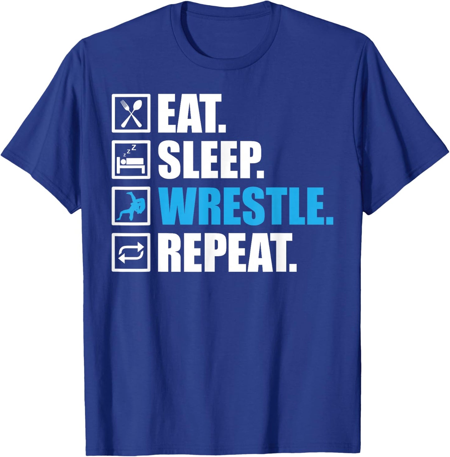 Funny Wrestling Designs Women Wrestle Athlete Fans Small T-Shirt - T-Shirt | Royal