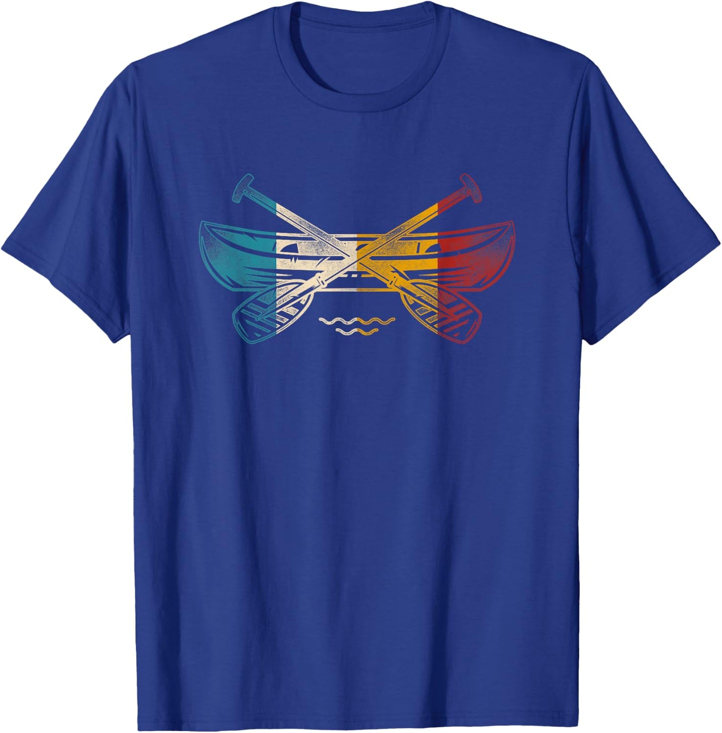 Canoe Canoeing Retro Vintage T-Shirt - T-Shirt | Royal