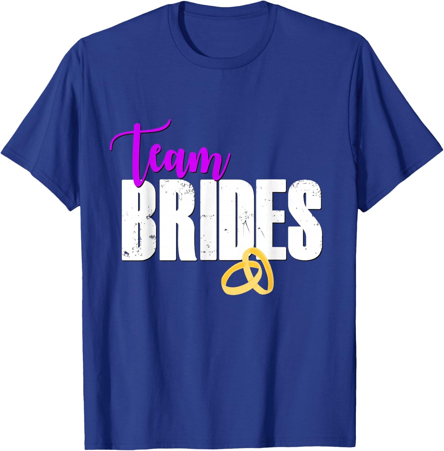 Team Brides Shirt Lesbian Wedding Gay Pride LGBTQ Bride Gift T-Shirt - T-Shirt | Royal
