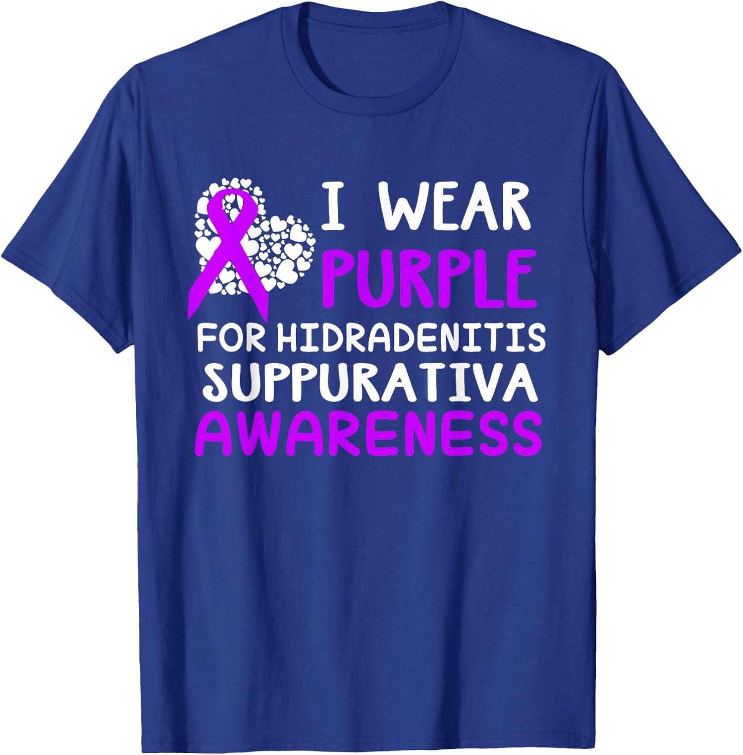 Hidradenitis Suppurativa - -Adults - Black - Small - Short Sleeve - - Classic Fit - Cotton Blend - Awareness T-Shirt - T-Shirt | Royal