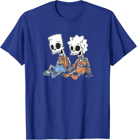 The Simpsons Bart & Lisa Skeletons C2 Small T-Shirt - T-Shirt | Royal