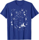 Starry Universe Illustration Moon Stars Celestial Night Sky T-Shirt - T-Shirt | Royal