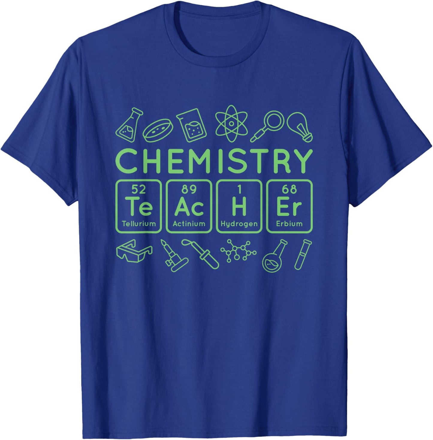Periodic Table Chemistry Teacher, Chemical Element Symbol T-Shirt - T-Shirt | Royal