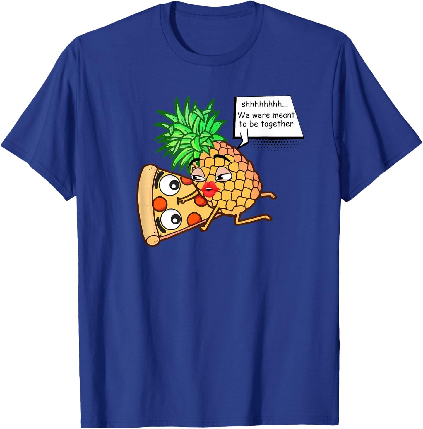 Funny Pineapple On Pizza T-Shirt - T-Shirt | Royal