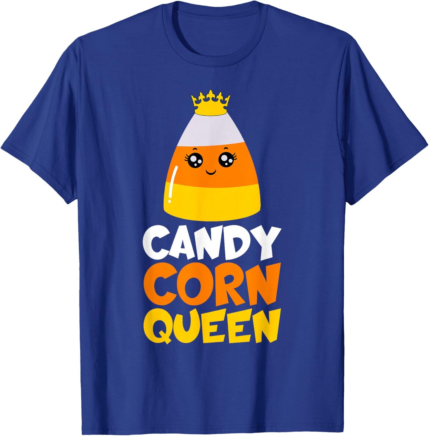 Candy Corn Queen Costume Halloween Cute Kawaii Crown Girls T-Shirt - T-Shirt | Royal