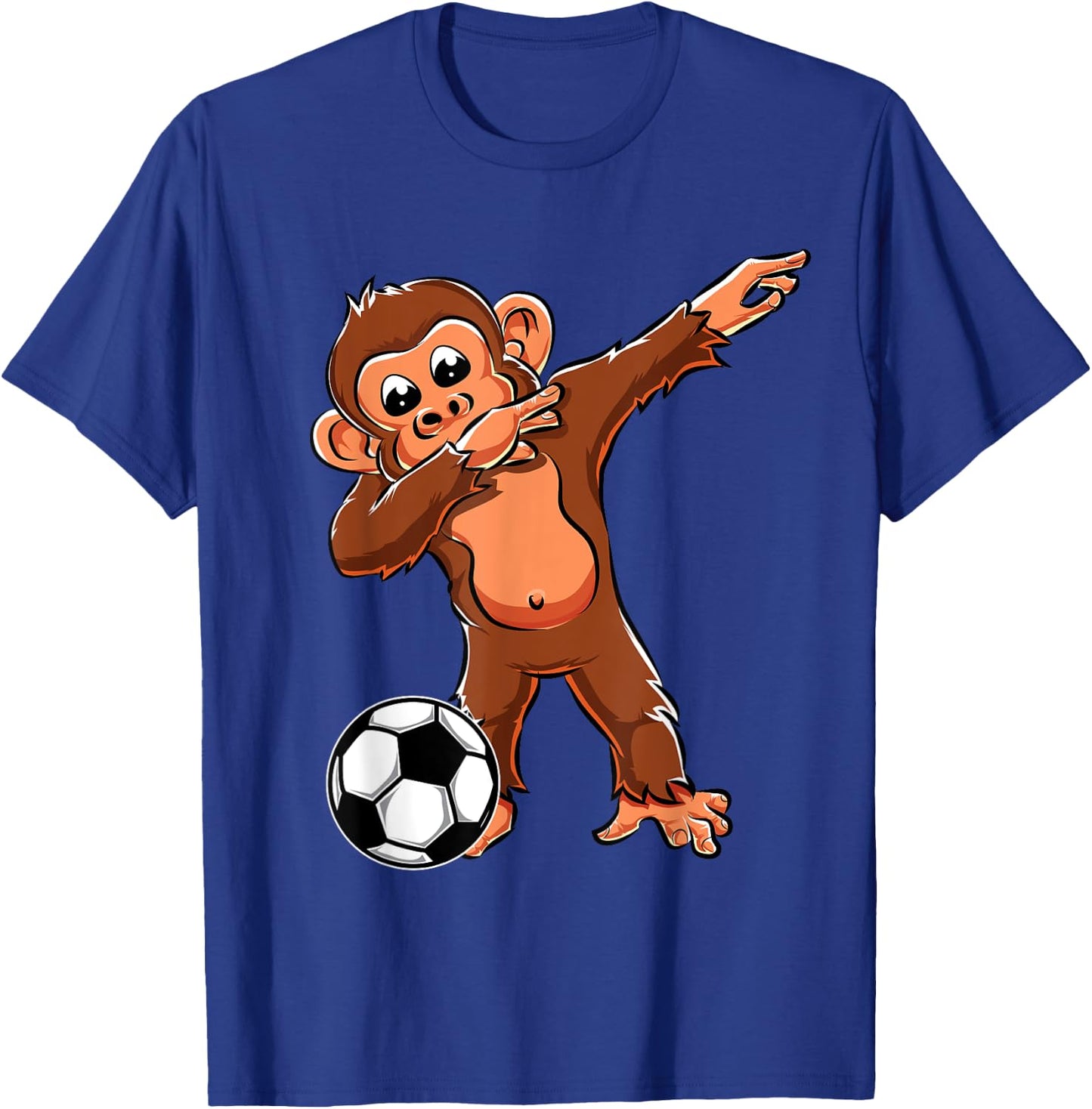 Cute Dabbing Monkey Lovers Dab Boys Girls Soccer Player Gift T-Shirt - T-Shirt | Royal