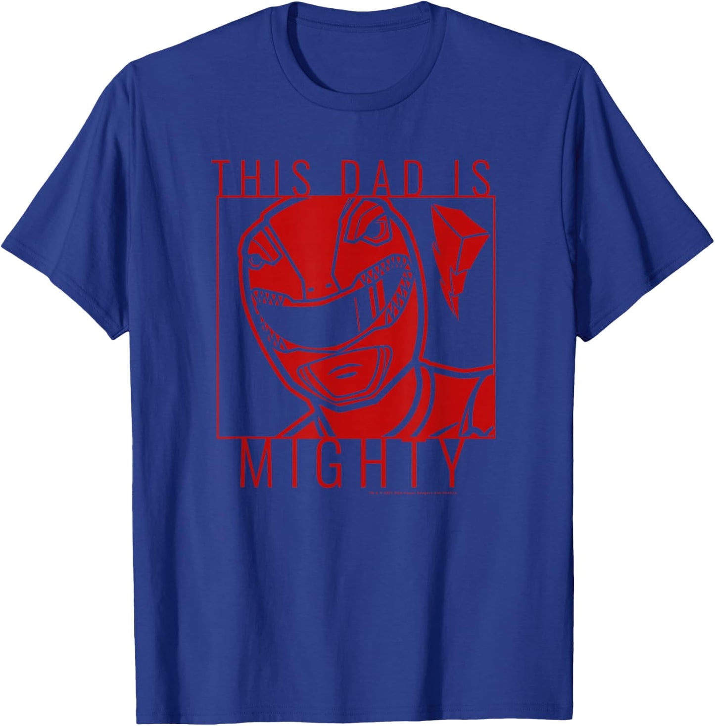 Power Rangers Father's Day Red Ranger This Dad is Mighty T-Shirt - T-Shirt | Royal