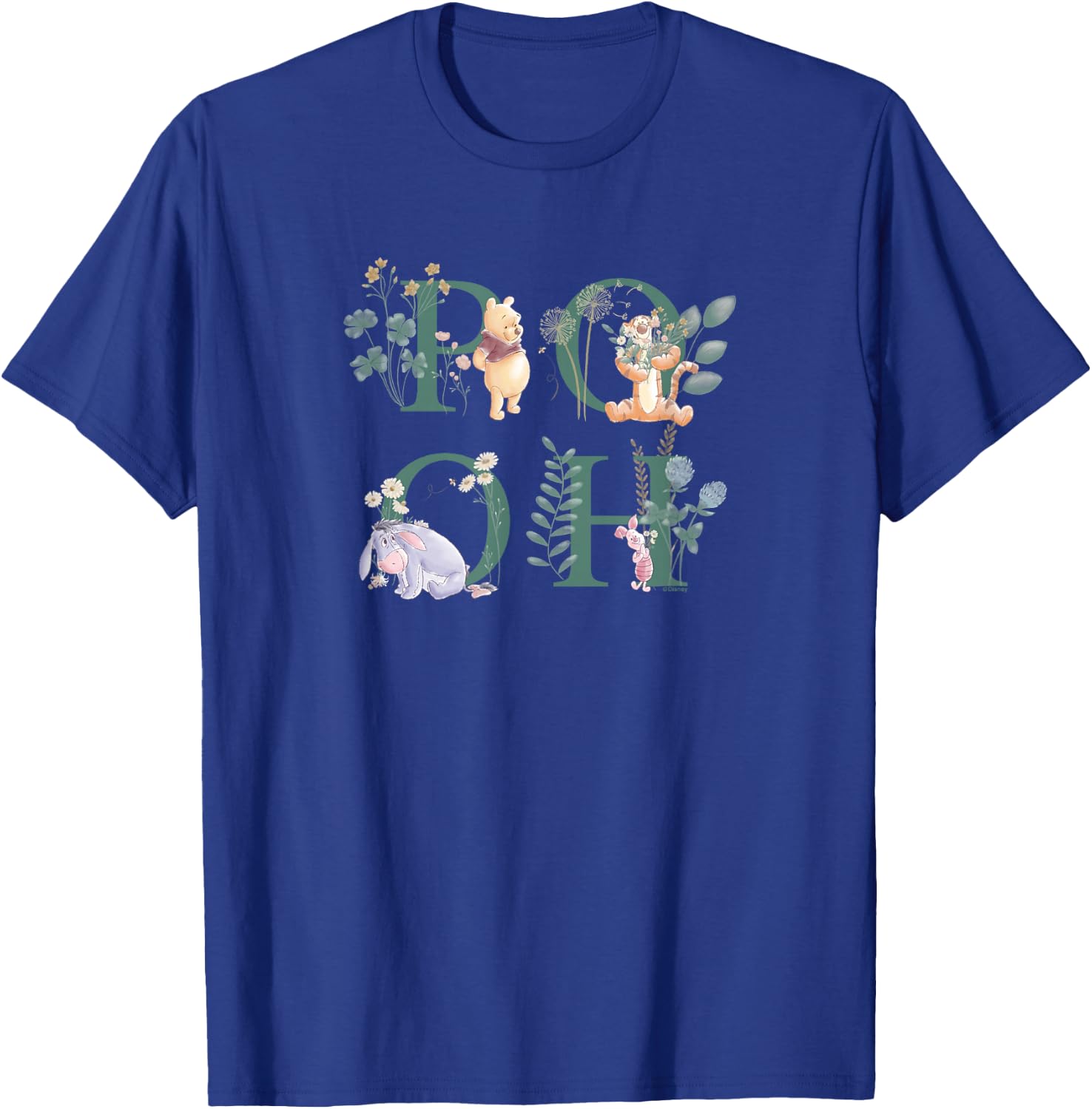Winnie The Pooh - Pooh Flowers T-Shirt - T-Shirt | Royal