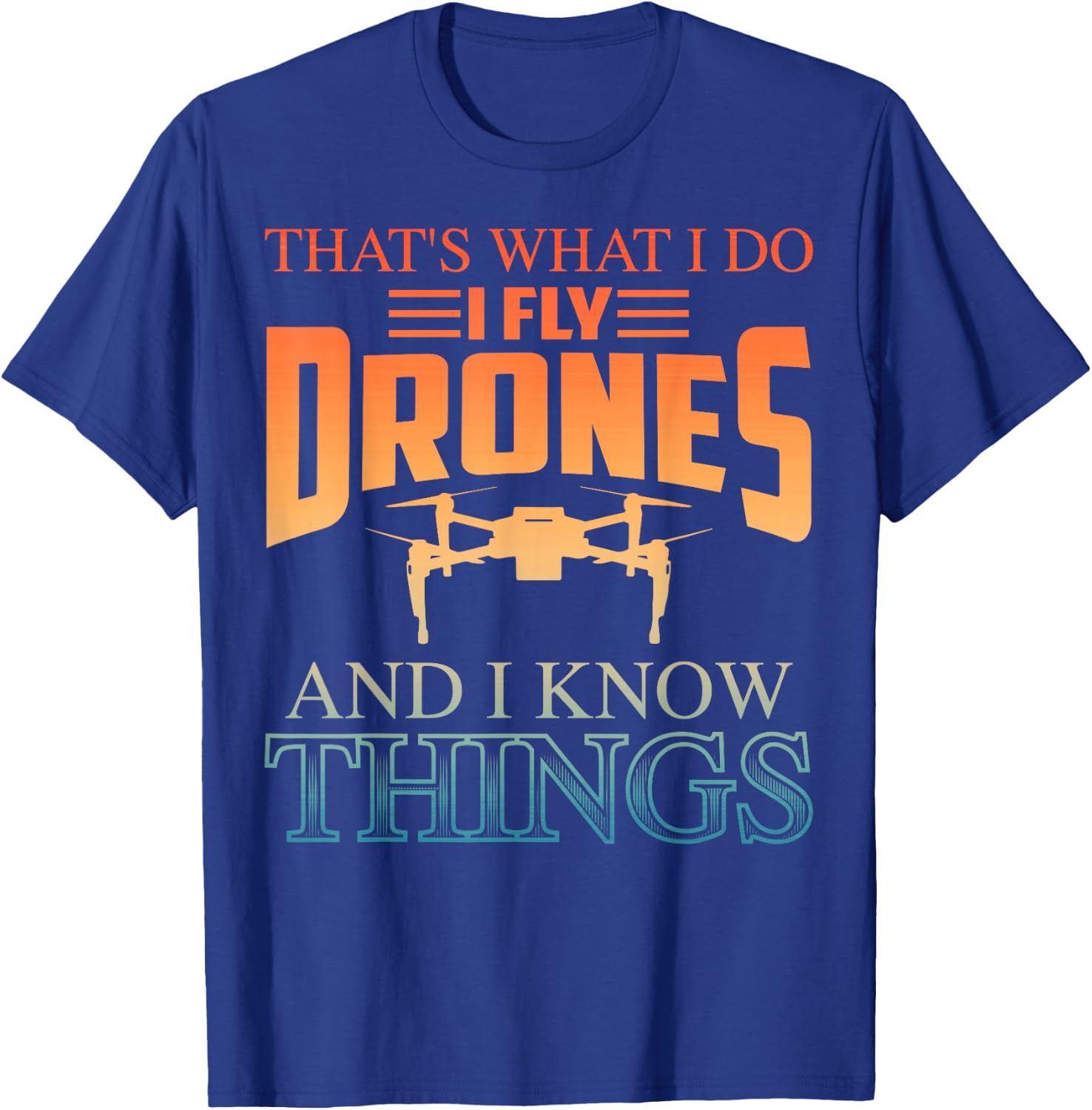 Funny Drone Art Women Boys Drone Racing Drone Pilot T-Shirt - T-Shirt | Royal