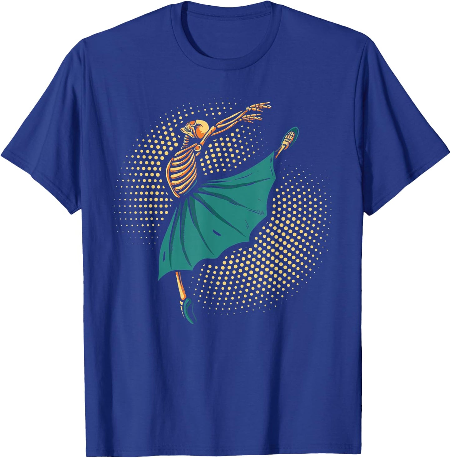 Funny Yoga Ballet Skeleton Ballerina T-Shirt - T-Shirt | Royal
