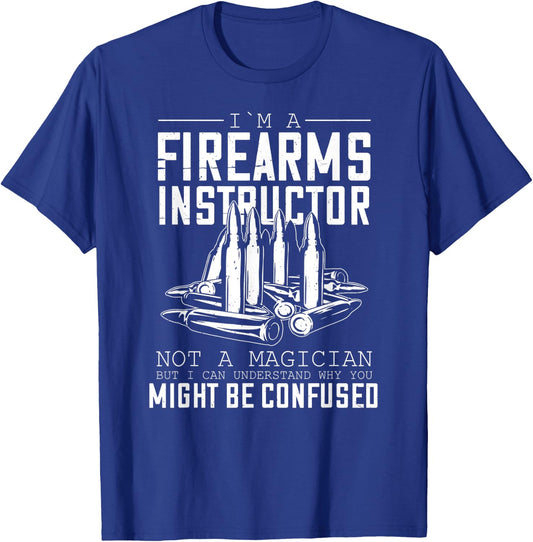 Firearm Instructor Gun Shooting Safety Weapon Training T-Shirt - T-Shirt | Royal