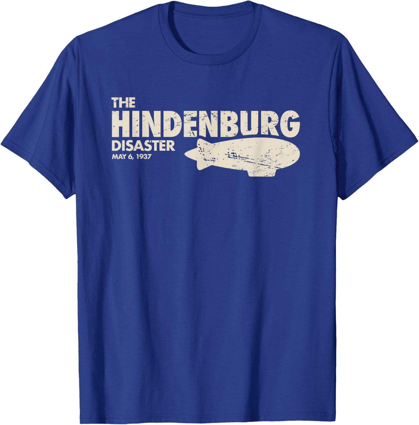 Distressed Airship Blimp - Hindenburg T-Shirt - T-Shirt | Royal