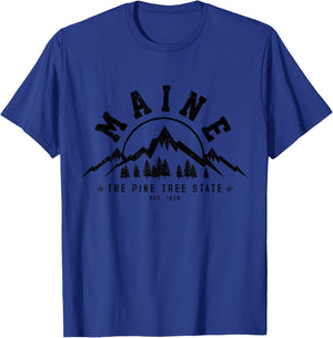 Maine - The Pine Tree State USA America Souvenir T-Shirt - T-Shirt | Royal