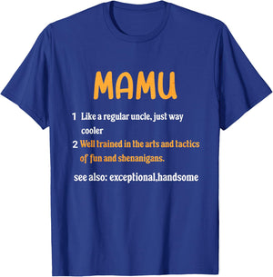 Mamu Mamy Uncle Desi Gift Indian Pakistani Eid Gift T-Shirt - T-Shirt | Royal