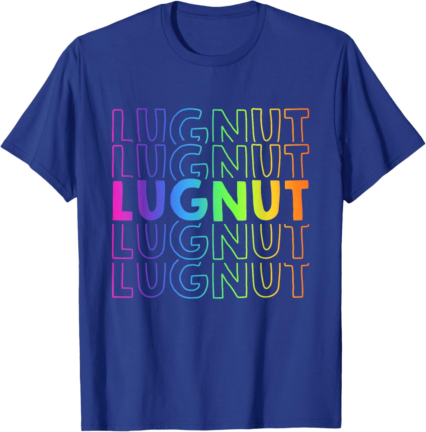 Lug Nut BRIGHT Neon Colors T-Shirt - T-Shirt | Royal
