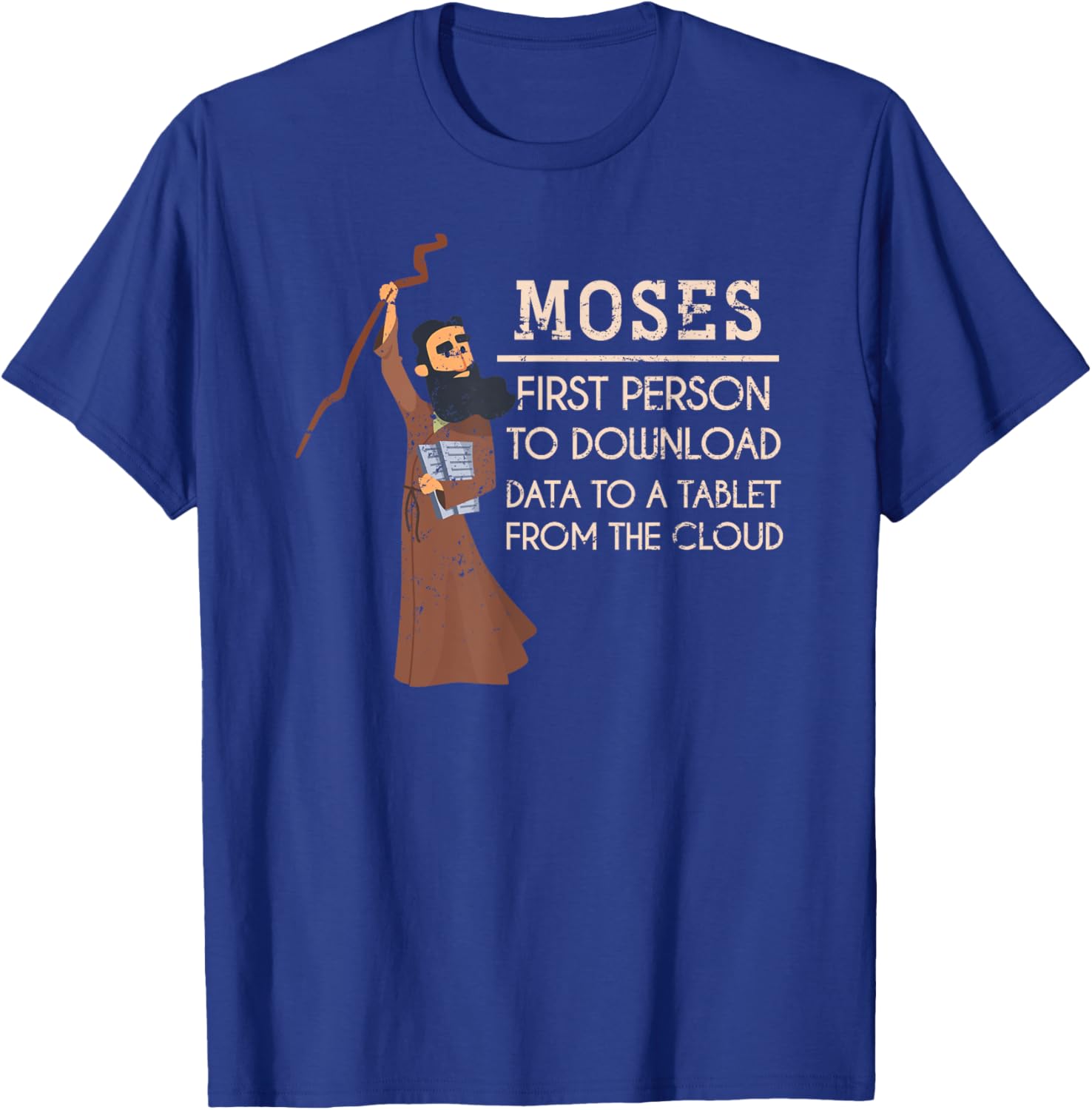 Faith Moses Bible Verse Funny Christian Gift Prayer T-Shirt - T-Shirt | Royal