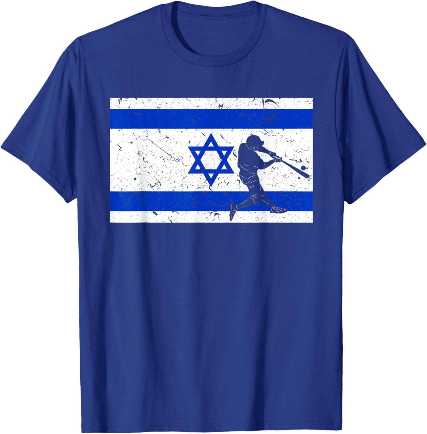 Vintage Baseball League Israel Flag National Team Player T-Shirt - T-Shirt | Royal