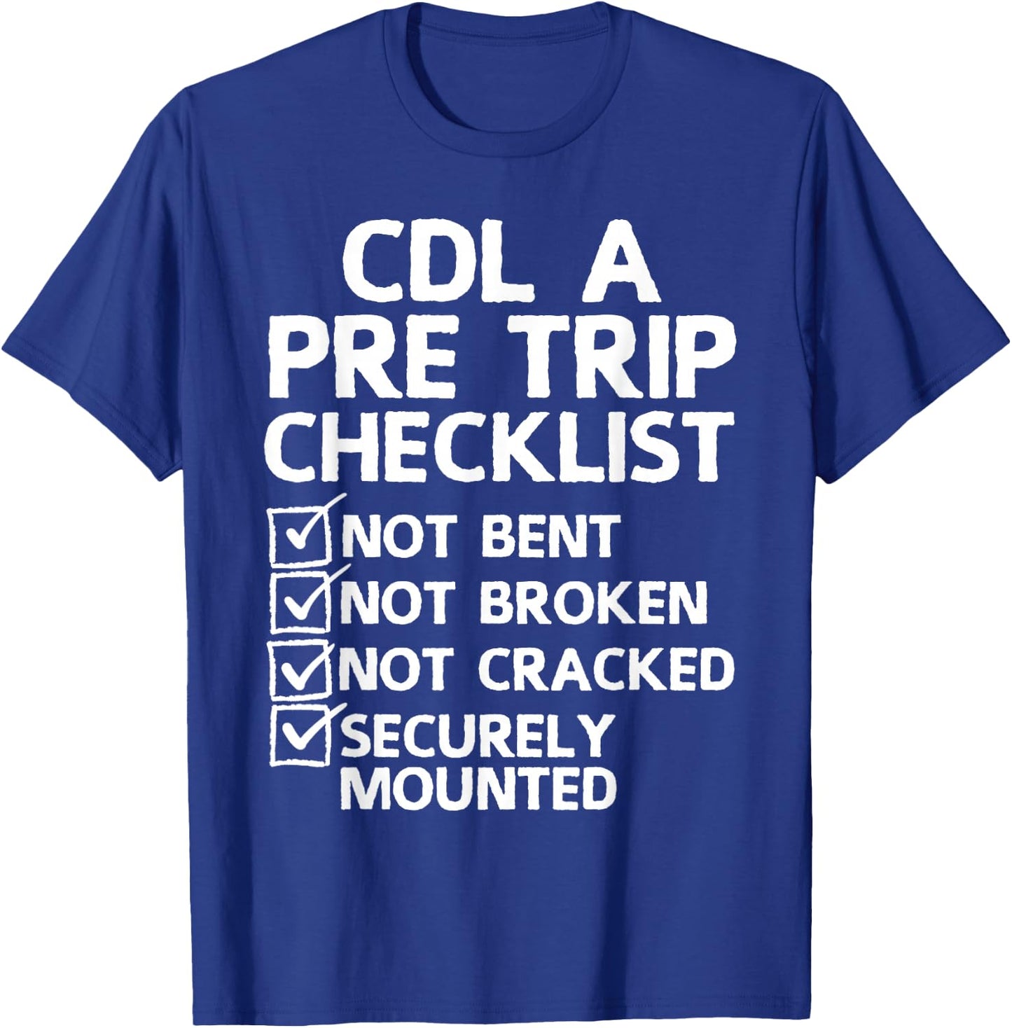 Cool CDL Trucker Art Women Trucking CDL Truck Driver T-Shirt - T-Shirt | Royal