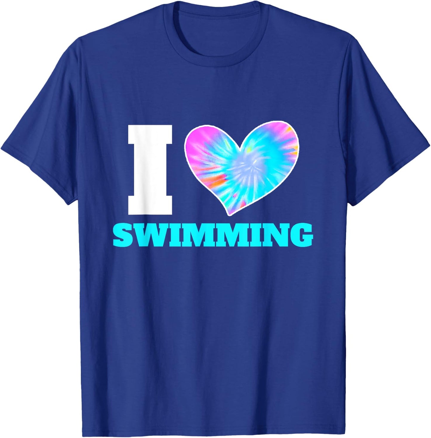 I Love Swimming Swimmer Swim T-Shirt - T-Shirt | Royal
