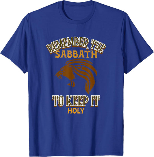 Remember The Sabbath, Hebrew Israelitem, Lion of Judah T-Shirt - T-Shirt | Royal