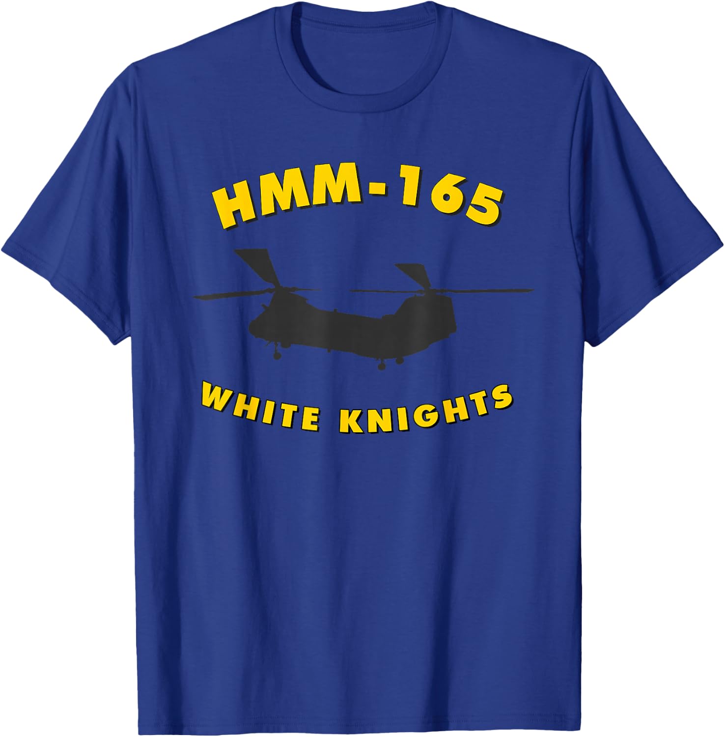 HMM-165 Helicopter Squadron CH-46 Sea Knight T-Shirt - T-Shirt | Royal