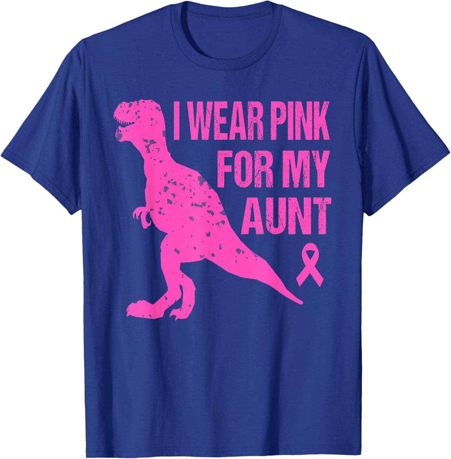 I Wear Pink For My Aunt Breast Cancer Awareness Toddler Kids T-Shirt - T-Shirt | Royal