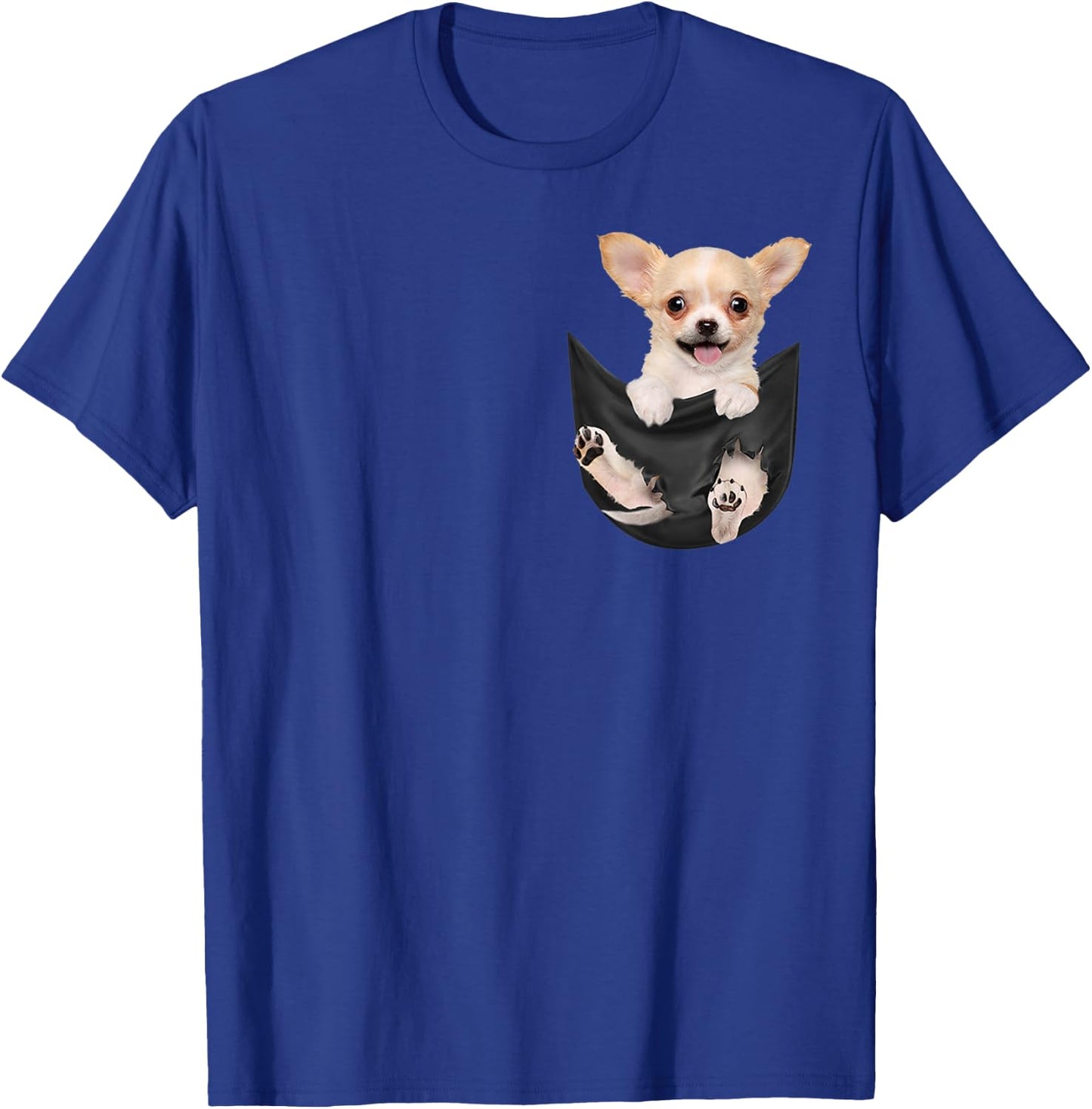 Funny Chihuahua in Your Pocket for Chihuahuas Lovers T-Shirt - T-Shirt | Royal