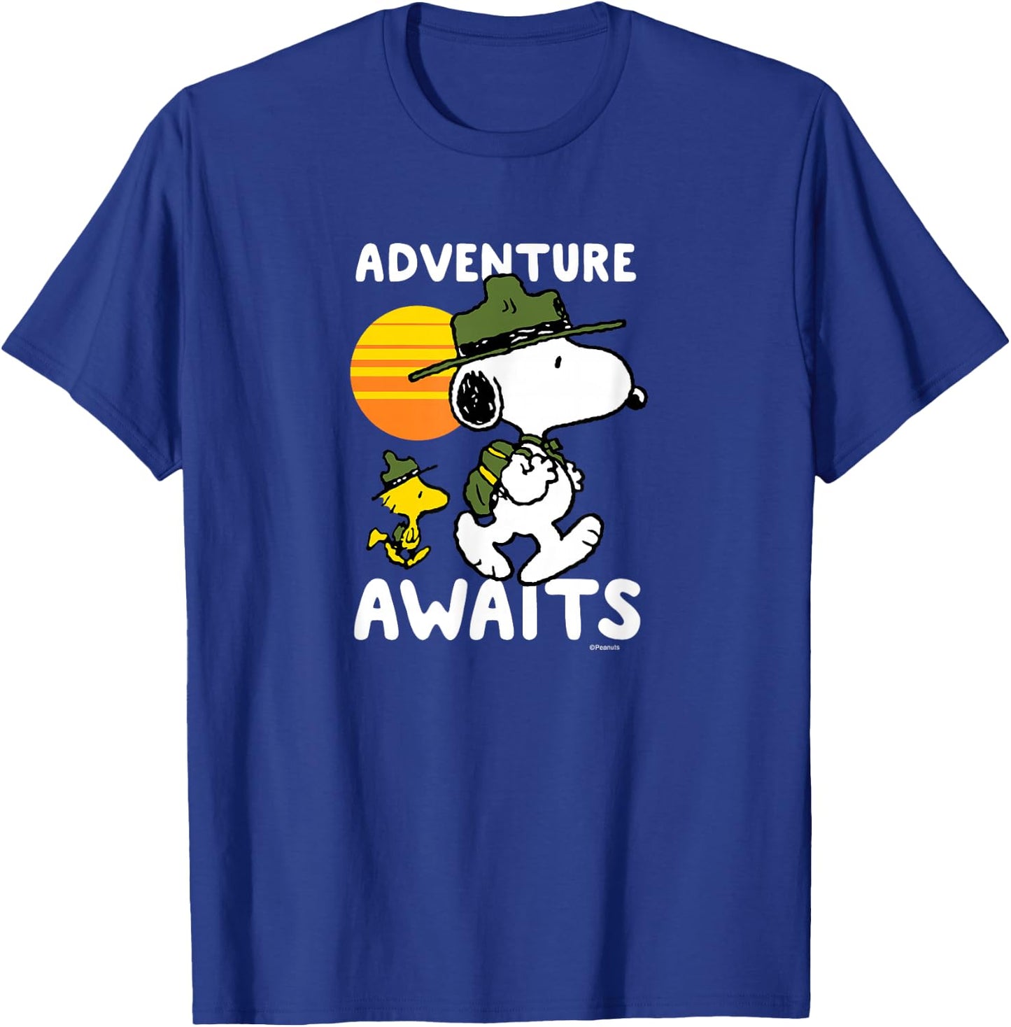 Peanuts - Snoopy Adventure Awaits T-Shirt - T-Shirt | Royal