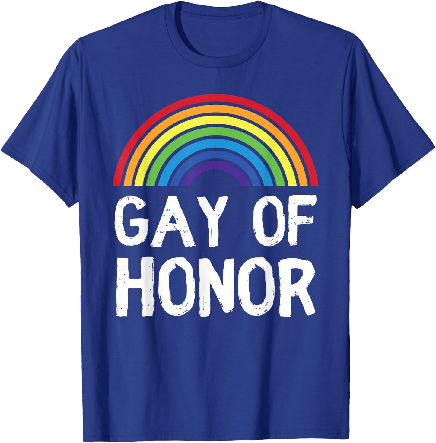 Funny Gay Of Honor Bridesman Male Bridesmaid LGBT Wedding T-Shirt - T-Shirt | Royal