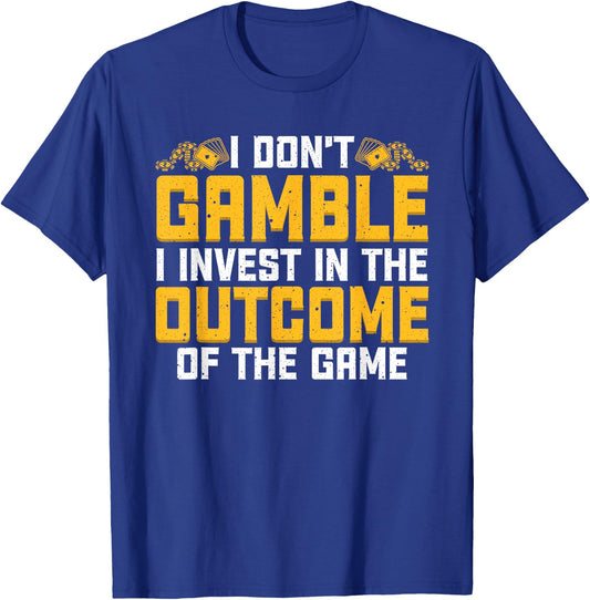 Funny Gambling Art Women Gambler Poker Casino Lover T-Shirt - T-Shirt | Royal
