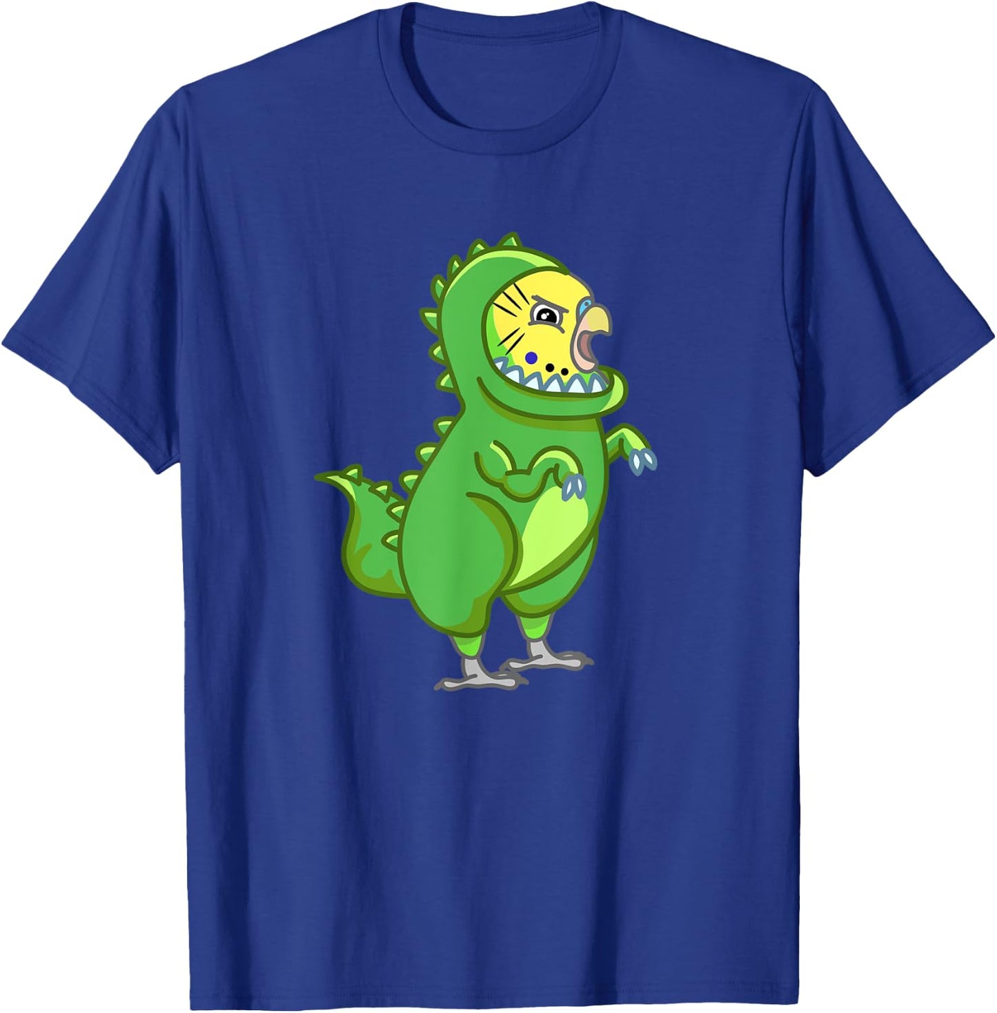 T-Rex Parakeet Dinosaur Budgerigar Pet Budgie Bird Lover T-Shirt - T-Shirt | Royal