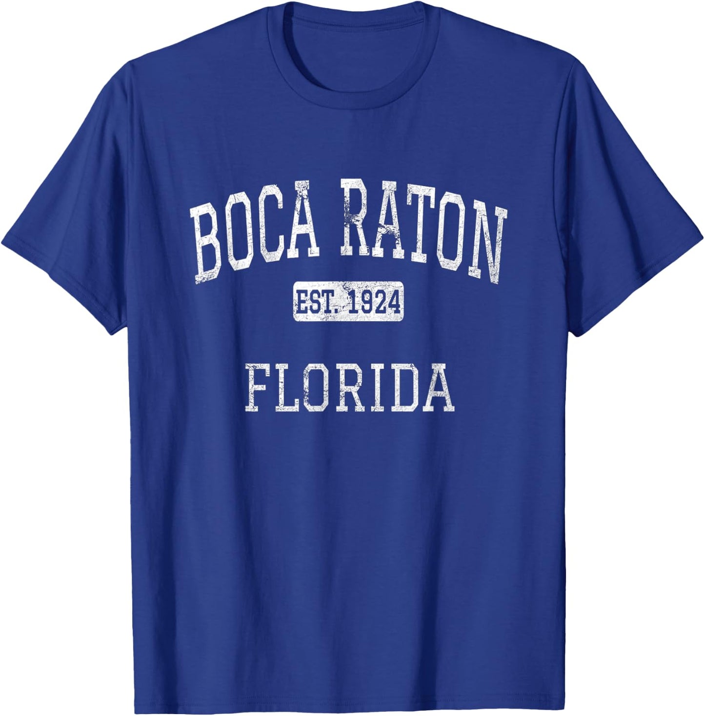 Boca Raton Florida FL Vintage T-Shirt - T-Shirt | Royal