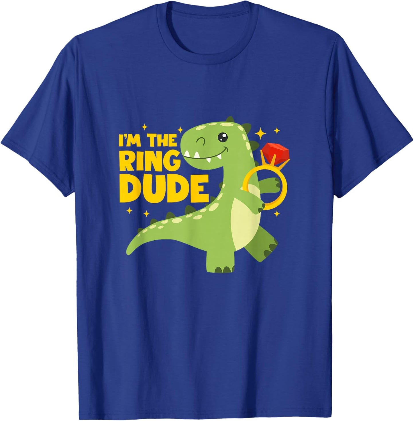 I'm The Ring Dude Dinosaur Ring Bearer Dino Wedding Ring T-Shirt - T-Shirt | Royal