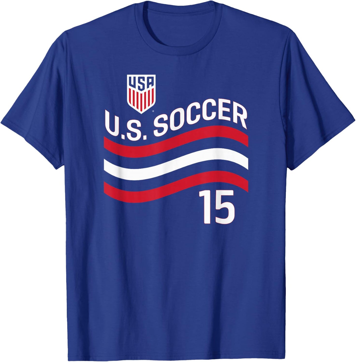 Cristian Roldan 15 Navy USMNT Officially Licensed T-Shirt - T-Shirt | Royal