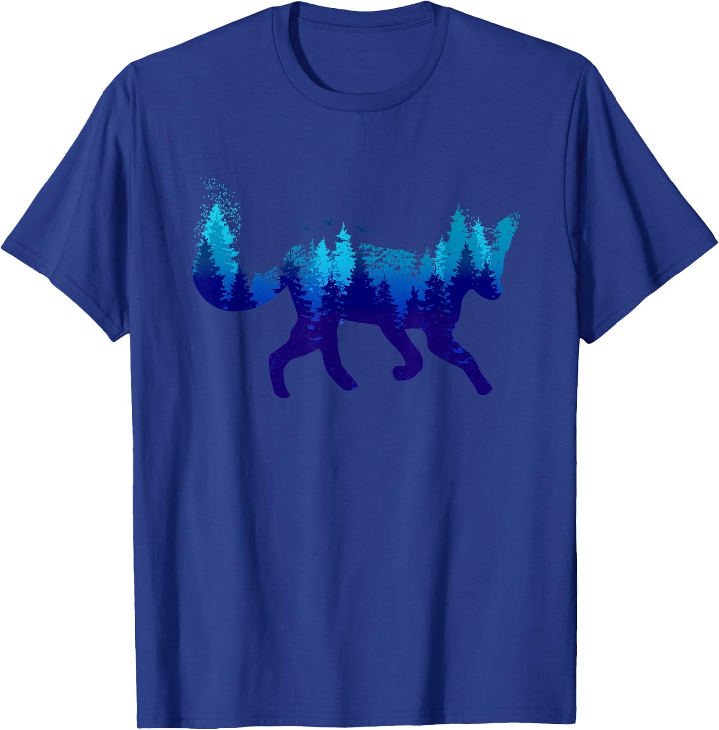 Arctic Fox Landscape Forest Antarctica Fox Animal T-Shirt - T-Shirt | Royal