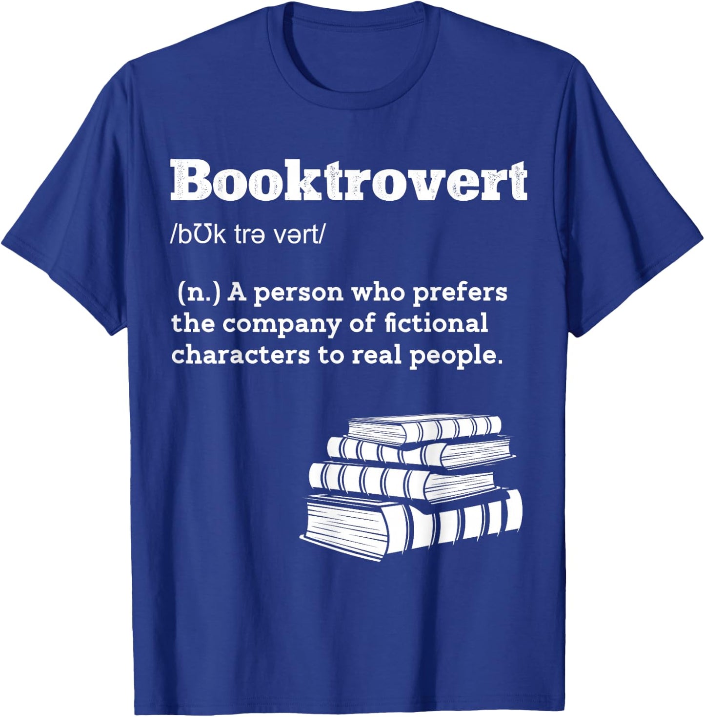 Funny Booktrovert Definition Librarian Gifts for Book Lovers T-Shirt - T-Shirt | Royal