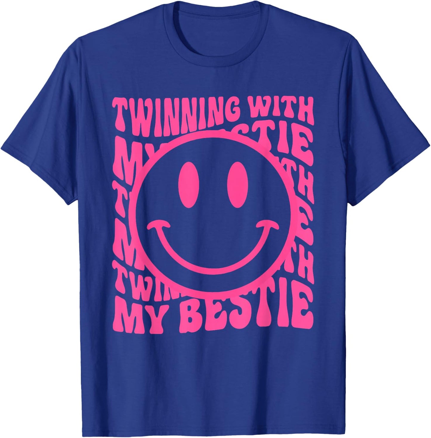 Twinning With My Bestie Spirit Week Twin Day Best Friend 70s T-Shirt - T-Shirt | Royal