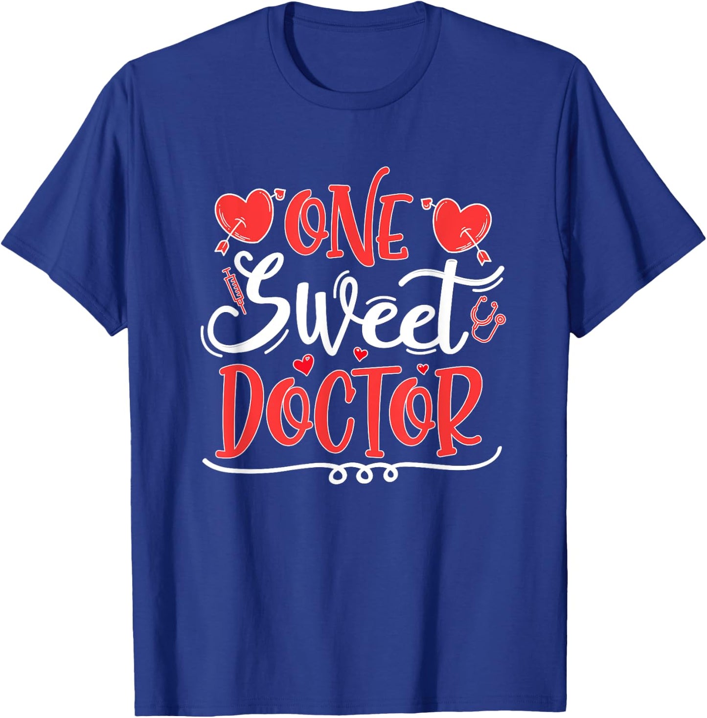 Valentine Doctor Medical Physicians Valentines Day T-Shirt - T-Shirt | Royal
