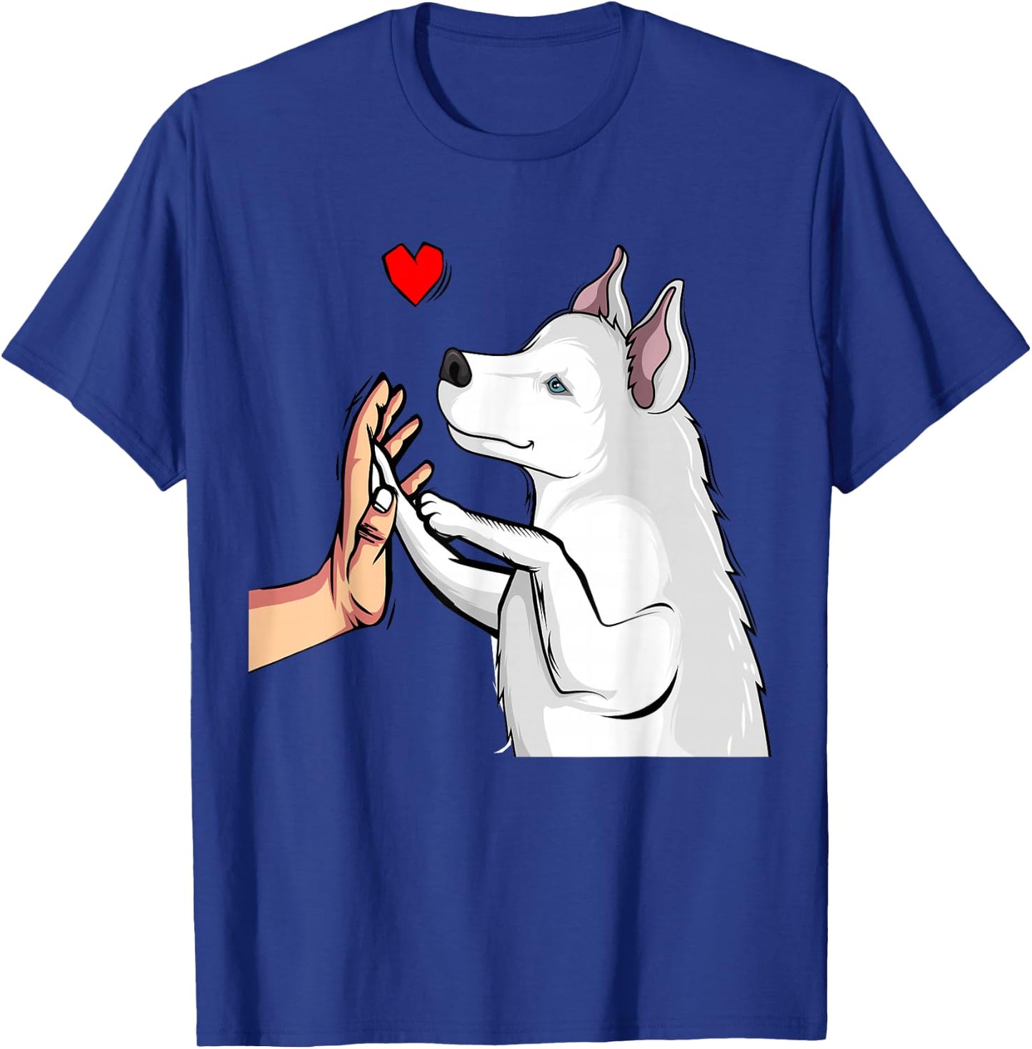 White Siberian Husky Love Dogs Mummy T-Shirt - T-Shirt | Royal