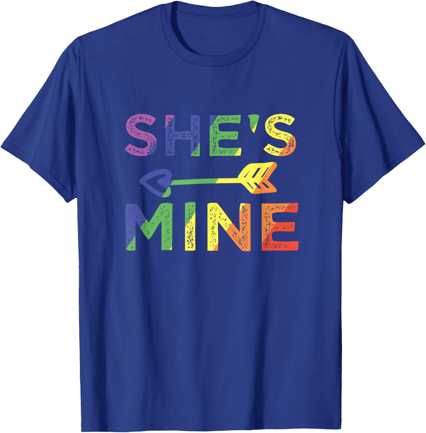 Lesbian Couple She's Mine I'm Hers Matching LGBT Pride T-Shirt - T-Shirt | Royal