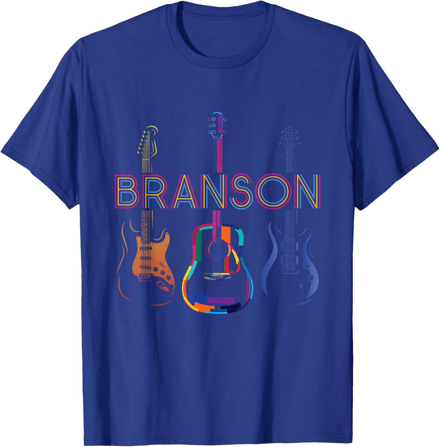 Branson Missouri Vacation Music Guitar Souvenir T-Shirt - T-Shirt | Royal