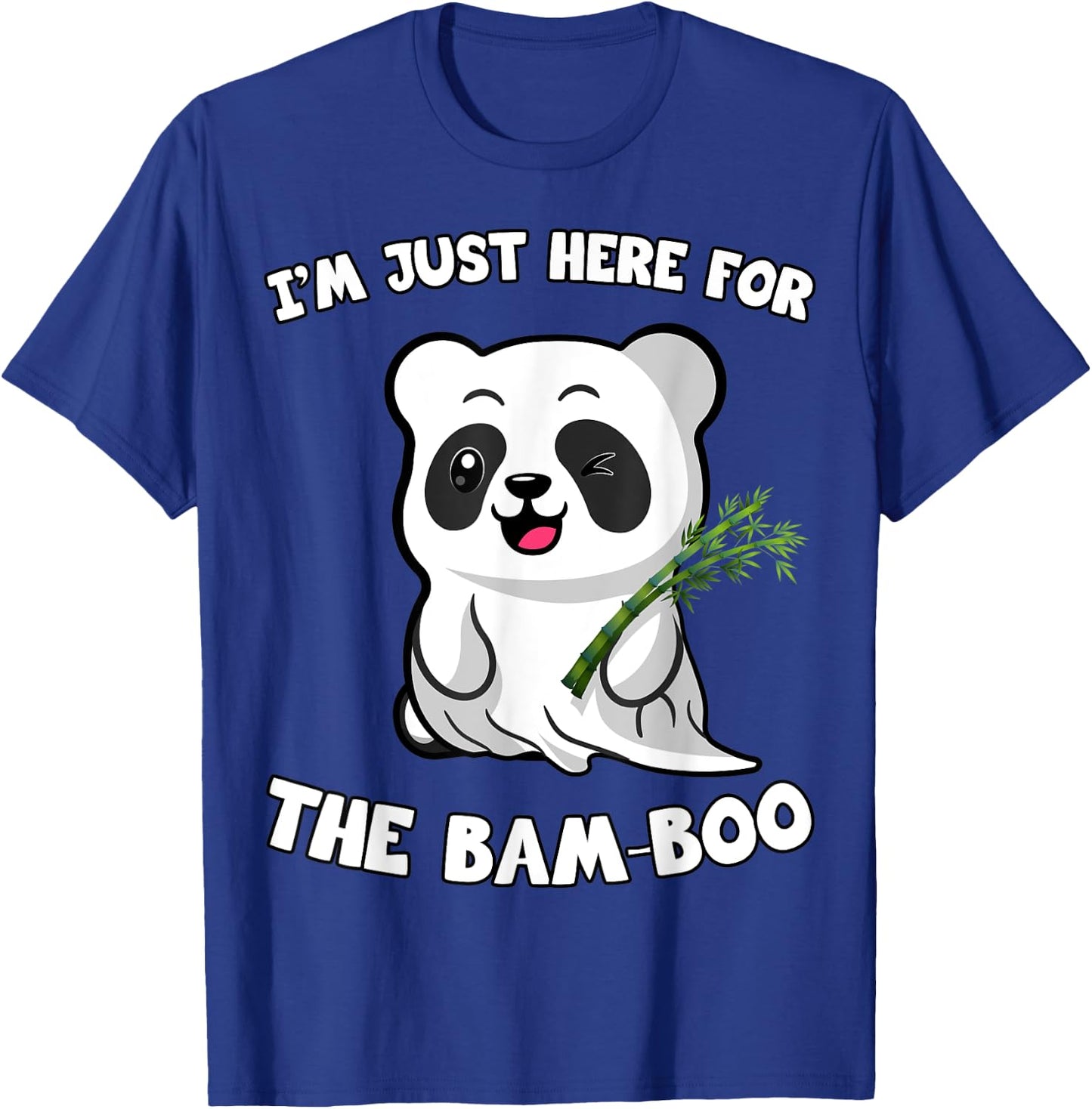 Panda Shirt, I'm Just Here For The Bam-Boo Funny Halloween T-Shirt - T-Shirt | Royal