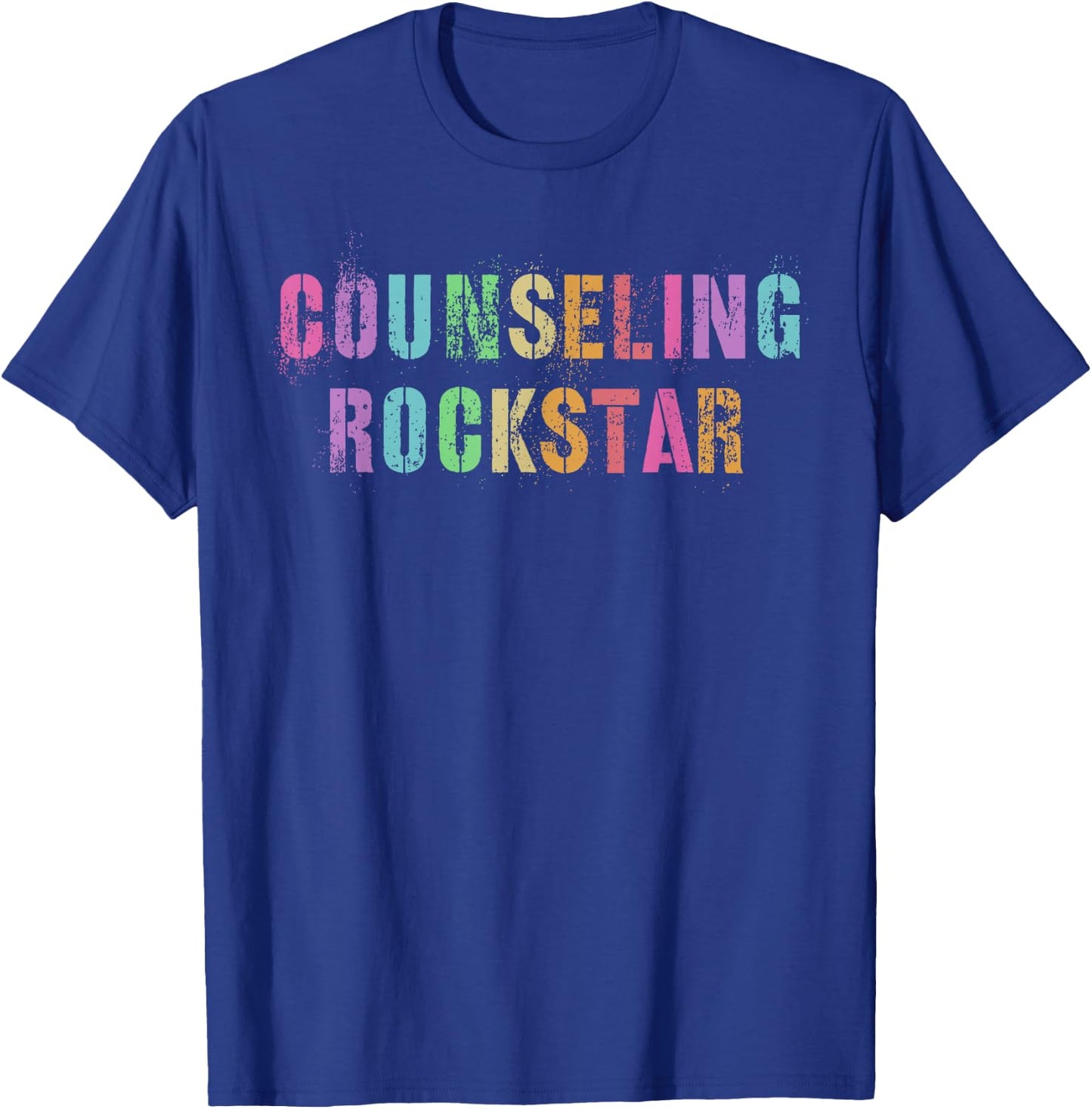 COUNSELING ROCKSTAR School Counselor Team Appreciation Camp T-Shirt - T-Shirt | Royal