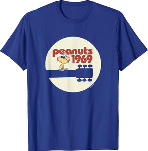 Peanuts - Woodstock 1959 Music Guitar T-Shirt - T-Shirt | Royal