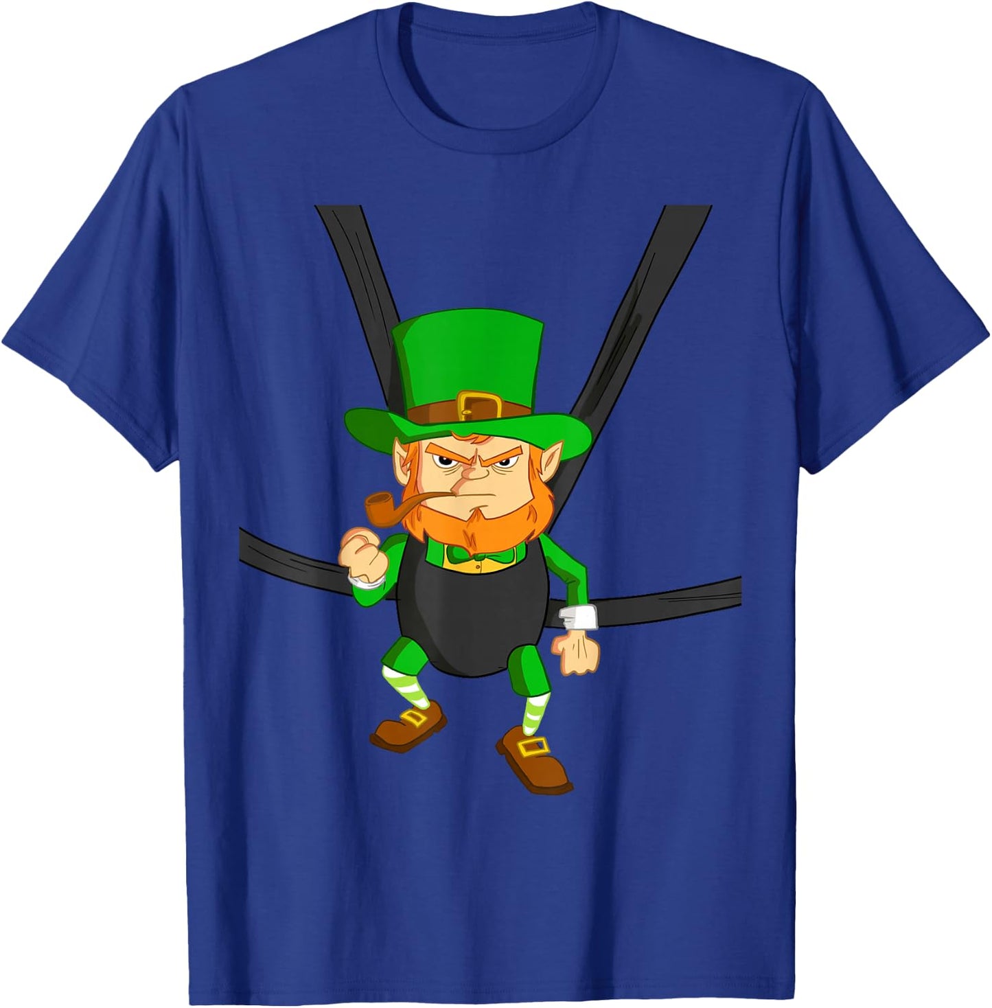 Leprechaun in Baby Carrier Shirt Funny St Paddy's Day T-Shirt - T-Shirt | Royal