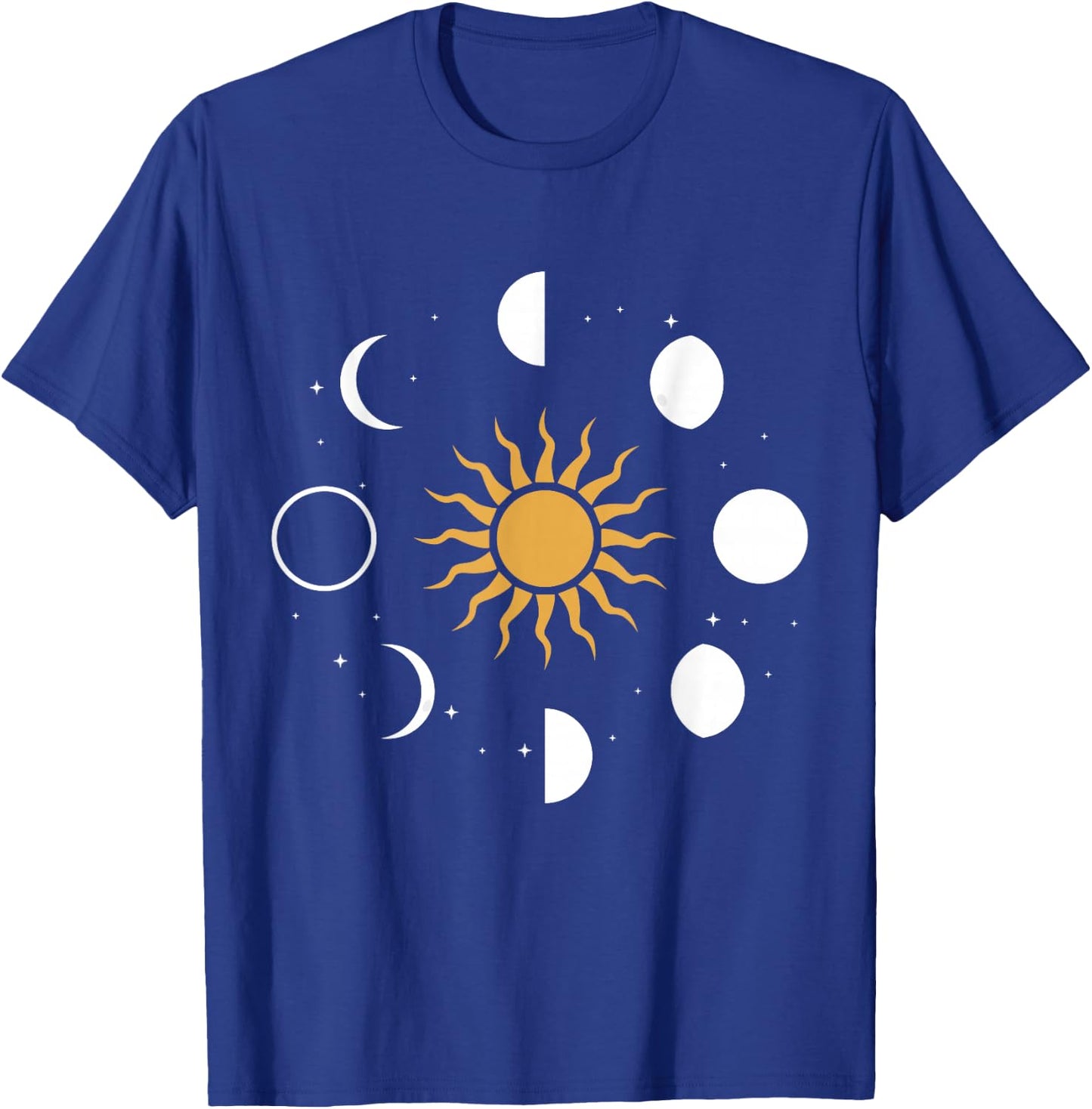 Sun Lunar Phases Moon Phase Earth Hemisphere New Moon T-Shirt - T-Shirt | Royal
