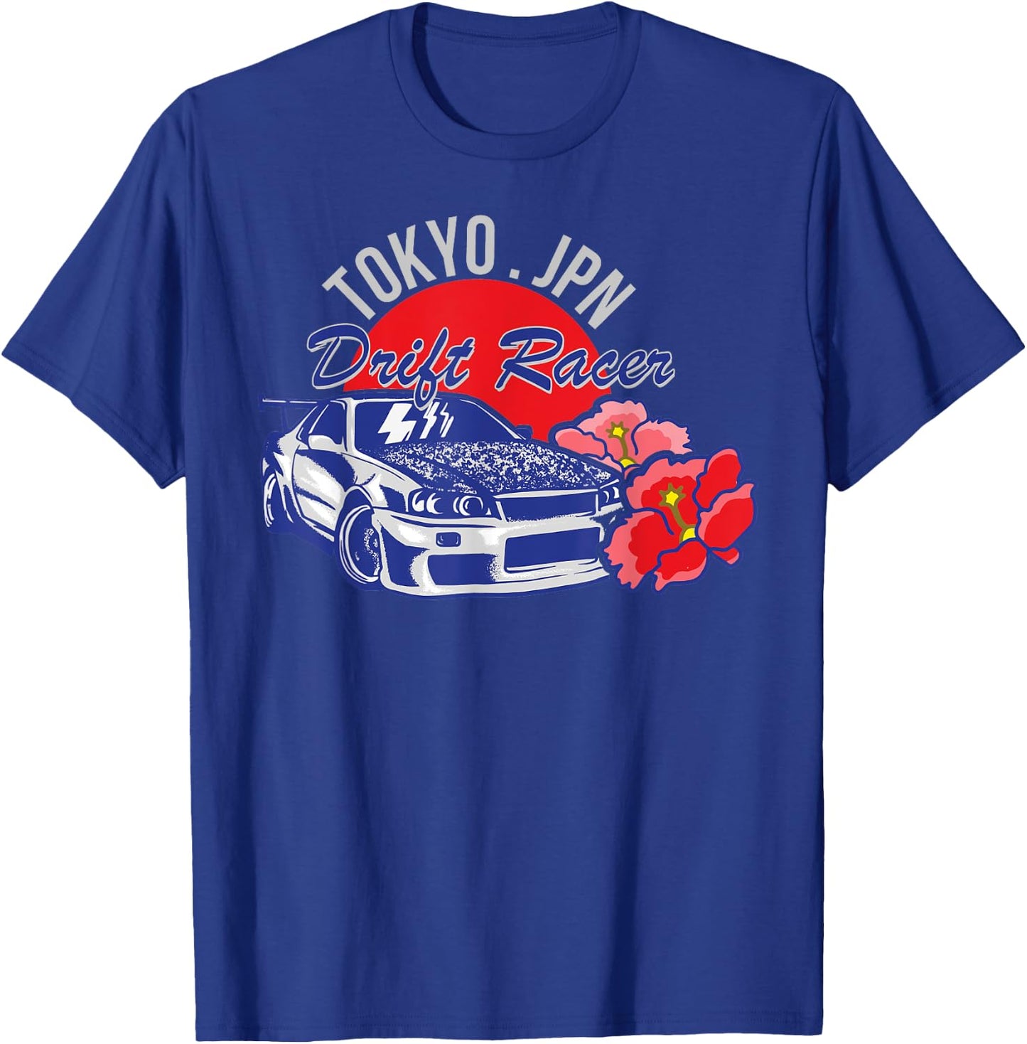 JDM Tokyo Japan Drift Race Car Tuning Retro Vintage Graphic T-Shirt - T-Shirt | Royal