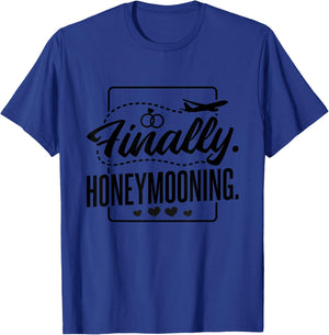 Newlywed Couple & Married Wedding Design Adults Grey T-Shirt - T-Shirt | Royal